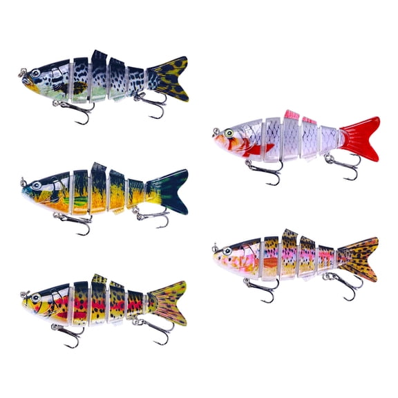 5PCS Minnow Sinking Lure Fishing with 3D Eyes Double Hooks,Artificial Hard Bait Swimbaits Bass Fish Crankbaits Fishing Bionic Lure Fishing Tackle