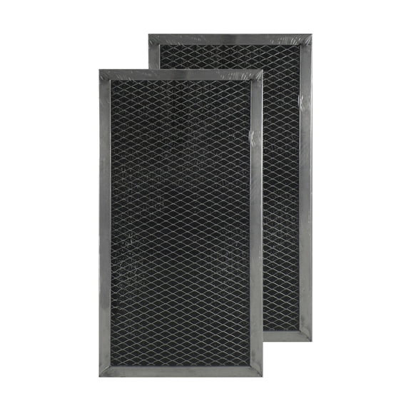 Air Filter Factory 5-7/8 x 11-5/8 x 3/8 Microwave Oven Charcoal Carbon Filters 2-Pack