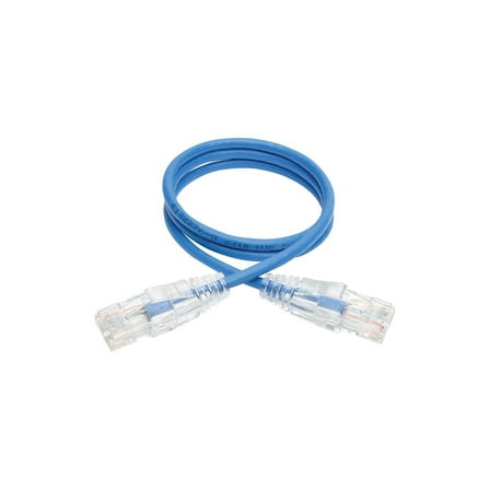 Tripp Lite 2ft Cat6 Gigabit Snagless Molded Slim UTP Patch Cable (RJ45), Blue