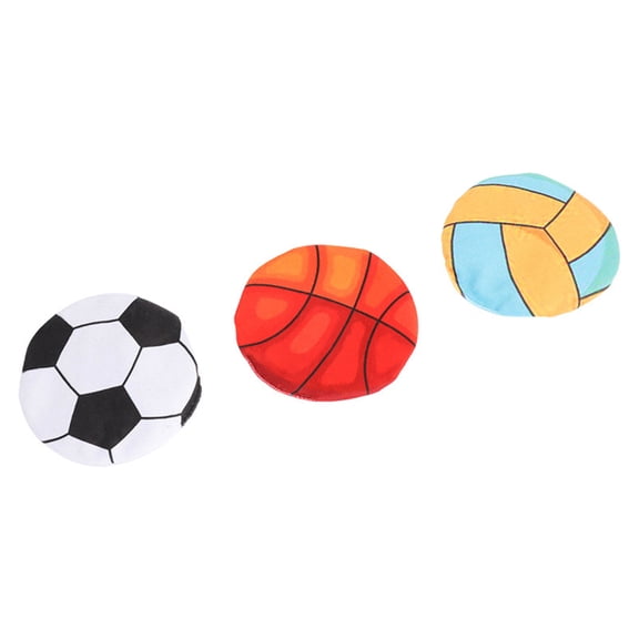 3pcs/set Cute Plush Crinkle Dogs Toy Round Shape Filled Catmint Crinkle Toy Cute Playing Toy for Toy