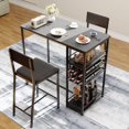 thumbnail image 1 of Modern Industrial Dining Table Set for 2,Contemporary PU Upholstered,Modern Eating Tables with Upholstered Seating or Apartments Kitchen Corners Small Space, 1 of 8