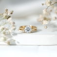 thumbnail image 4 of Rosec Jewels Certified Moissanite Wedding Bridal Ring Set of 2 - D-VS1 Quality 2 Ct Engagement Ring with Band - with Jewelry Box, 14K Yellow Gold, US 10.50, 4 of 9