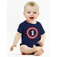 thumbnail image 3 of 1st Birthday Gift for One Year old Infant Baby Bodysuit 18M Navy, 3 of 6