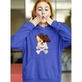 thumbnail image 2 of Pirate Corgi W Eyepatch Hoodie Women -Image by Shutterstock, Female 5X-Large, 2 of 4