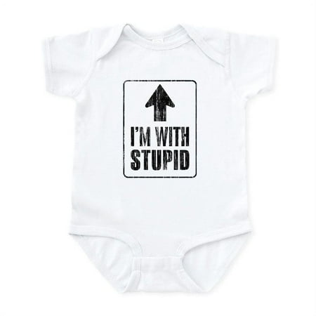 

CafePress - Vintage I m With Stupid [U] Infant Bodysuit - Baby Light Bodysuit Size Newborn - 24 Months