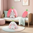 thumbnail image 6 of Bunny Stuffed Animal Reversible Cuddle Bunny Stuffed,Christmas Strawberry Bunny Transformed Rabbit Plush Zipper,Turns Into Ears Bunnies Plushies Toy Cute Stuffy Doll Easter Girlfriend Gift, 6 of 6