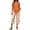 Orange, variant on Women’s Summer Pants Set Trousers Suit Versatile Casual Holiday Modern Wide Leg Two Piece Elegant Weekend Wear