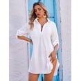 thumbnail image 2 of Oudiya Beach Cover Ups for Women Bikini Shirt Swimsuit Coverup Beach Dress Shirt, S-3XL, 2 of 4