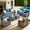 Navy blue, variant on Ovios 7 Pieces Outdoor Patio Furniture Set Wicker Rattan Outside Conversation Sectional Sofa for Backyard