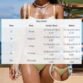 thumbnail image 3 of Ashirexll Bikini Sets for Women Suspender Swimsuit Side Strap Two Piece Solid Color Swimsuit Casual Summer Beachwear, 3 of 7