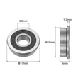 thumbnail image 2 of F696-2RS Flanged Ball Bearing 6x15x5mm Double Sealed Chrome Steel Flange Bearings, 4 Packs, 2 of 5