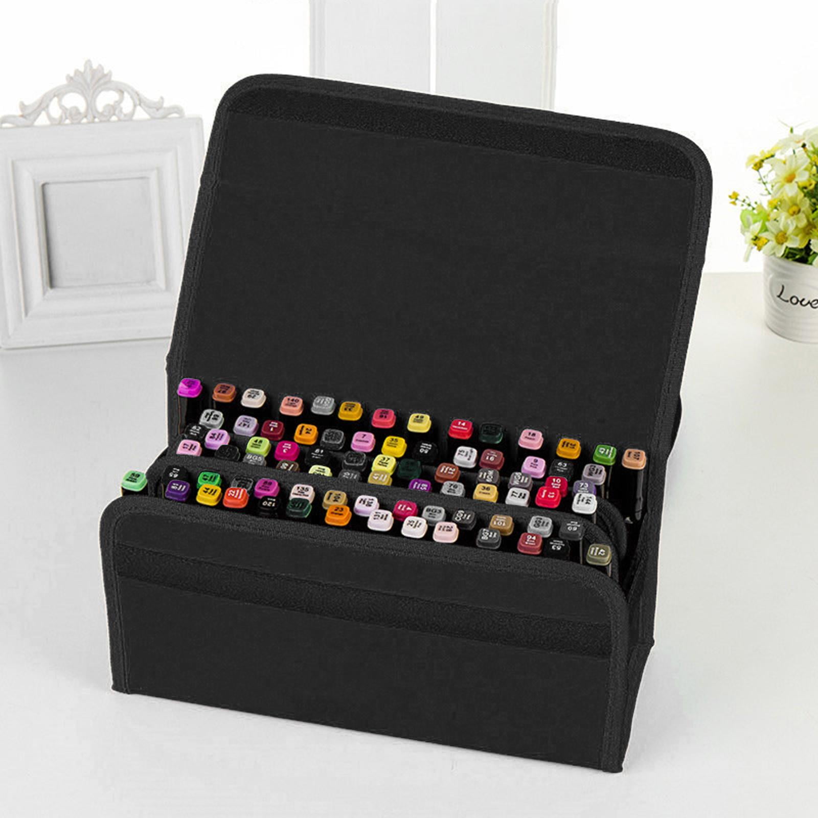 FVDPWYE Marker Carrying Case 80 Slots Watercolor Pens Case Practical Big Capacity Sketch