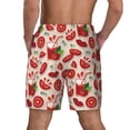 thumbnail image 2 of Lsque Mens Swim Trunks Tomatoes Pattern - Bathing Suit Compression Liner - Beach Swim Shorts Swimwear - (S-3XL) - Stretch Quick Dry -3X-Large, 2 of 9