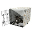 thumbnail image 5 of Celestial Sun Dog Crate Cover, Abstract Dreamy Simple Monochrome Image of Sun and Stars, Easy to Use Pet Kennel Cover Small Dogs Puppies Kittens, 7 Sizes, Dark Orange and White, by Ambesonne, 5 of 6