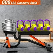 AMOSTBY Adjustable Weight Bench for Home Gym 600 lbs weight capacity