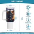 thumbnail image 3 of SKYSONIC Insulated Tumblers with Lids and Straws Handles 40oz Water Bottle Butterfly Skull 1 Travel Mug Reusable Stainless Steel Thermos Vacuum, 3 of 7