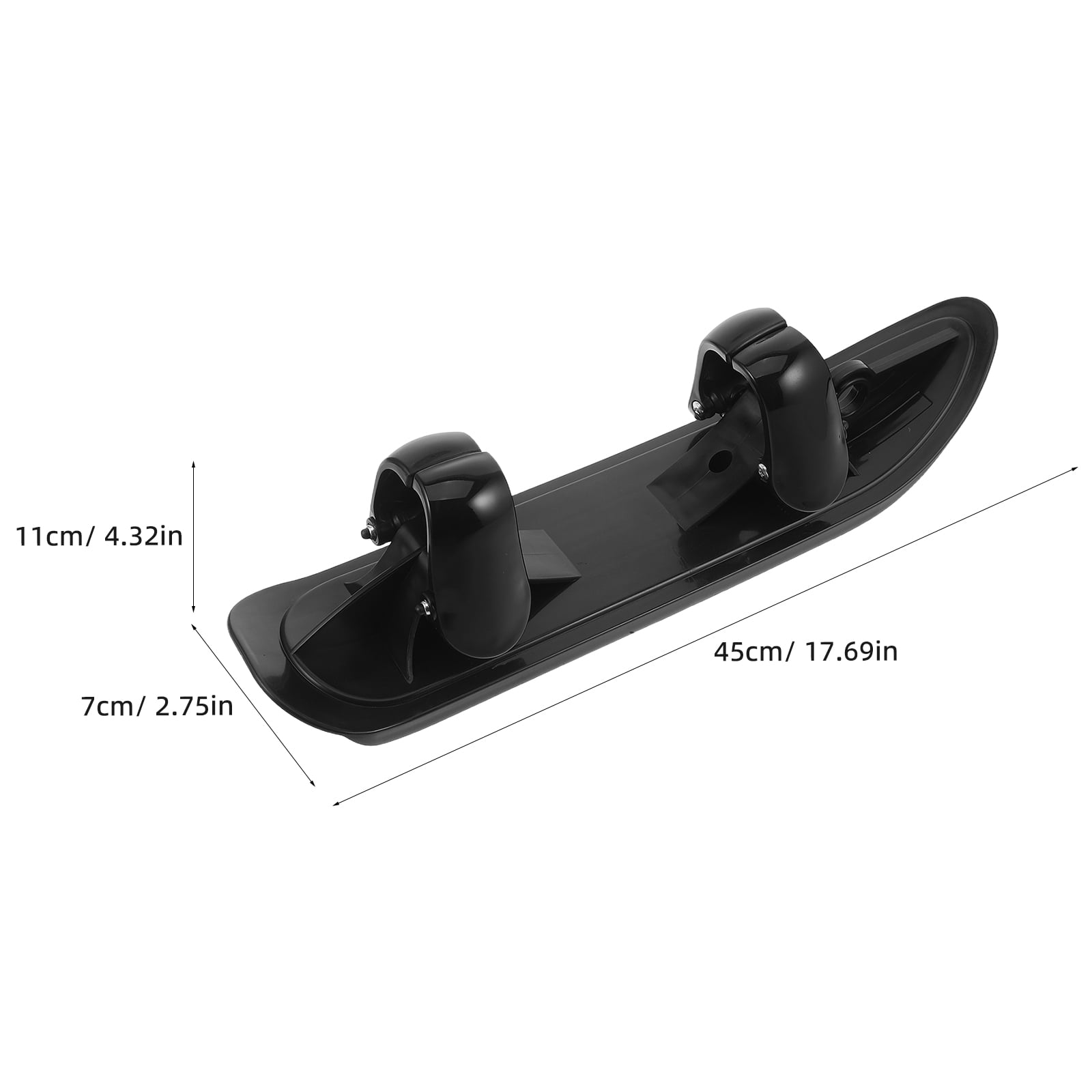 BESTYASH Portable Black Ski Glides for Walkers and Strollers, Winter Snow Sledge Board Attachment for Outdoor Use