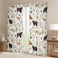 thumbnail image 2 of Homewish Deer Bear Fox Blackout Curtains Set of 2 (52x84 Each) For Teens Boys Girls,Jungle Animals Window Curtains,Tree Leaves Curtains and Drapes,Breathable Home Decor, 2 of 6