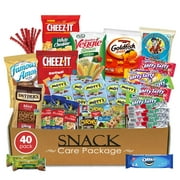 ONE-STOP Ultimate Snack Care Package, Variety Assortment of Chips, Cookies, Candy & More, 40 Count