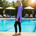 thumbnail image 5 of Maillot de Bain 2 Pcs Fille Maillot de Bain UPF 50+ Maillot Dermoprotecteur à Manches Longues Robe de Bain une Pièce et Pantalon de Bain Maillot de Plage, 5 of 5