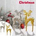 thumbnail image 1 of Xihbxyly Adorno Navideño de Cervatillo, Diseño de Reno Brillante, Decoración para Árbol Festivo, Decoración Navideña para El Hogar y La Oficina, Opciones En Plata, Rojo y Dorado, Tamaño de 18 Cm, Rec, 1 of 1