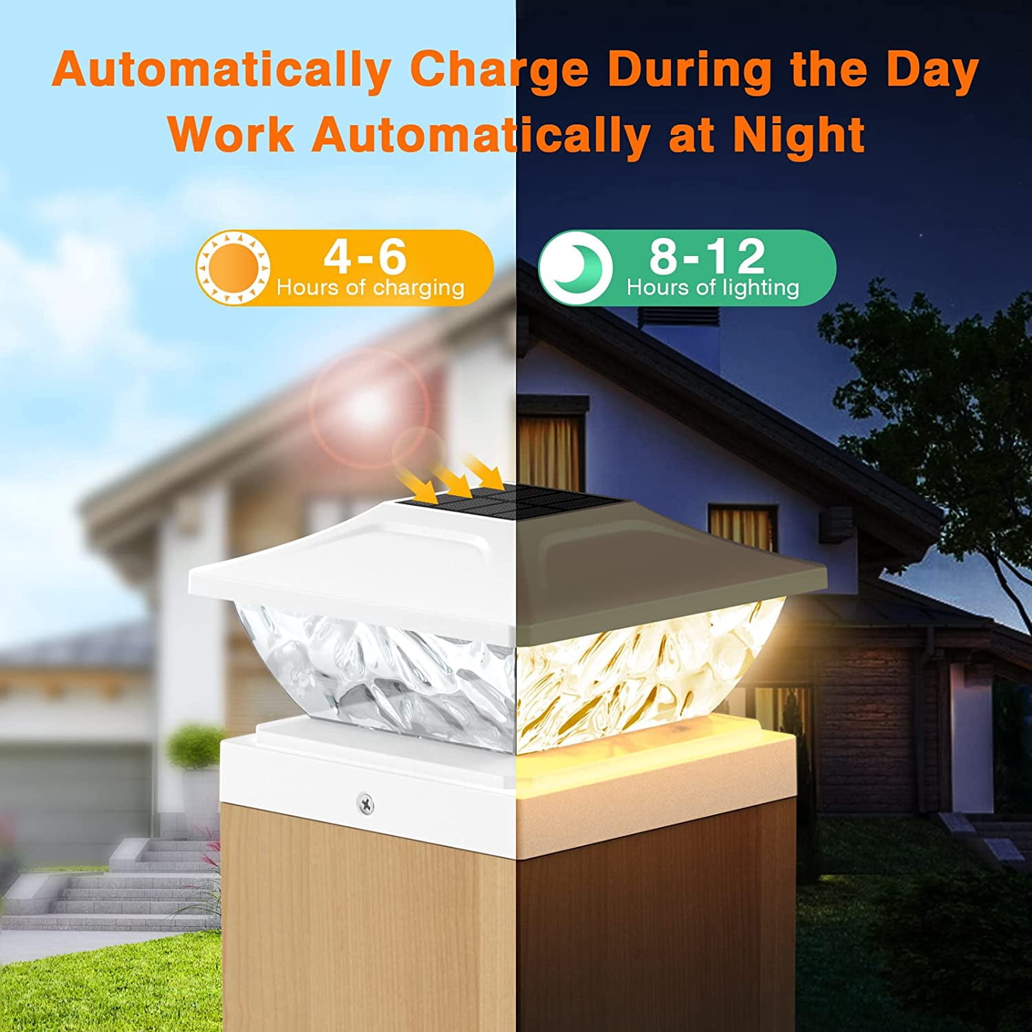 Solar Lanterns Outdoor Waterproof: 2 Pack Metal Hanging Decorative Solar Lights for Pathway Patio Garden Yard - 800mAh Lighting Auto On/Off - IP65 Rustproof Outdoor Lights - Gifts for Mom Women