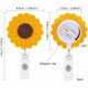 thumbnail image 2 of Porta credencial retráctil con diseño de girasol para enfermería, paquete de 2, con clip y correa reforzada., 2 of 7