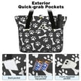 thumbnail image 2 of Tote Bag for Women - Paw Prints and Bones Shoulder Bag - Large Utility Work Duffle Bag with Zipper Handbag for Travel, Work, Sprots, 2 of 5