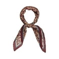 thumbnail image 1 of INSPIRAR CHIC Bufanda de Cuello con Pliegues de Leopardo Retro en Rombo Color Rojo Vino, 1 of 5