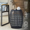 thumbnail image 6 of GDF Studio Wichita Outdoor Metal Side Table, Navy Blue, 6 of 8