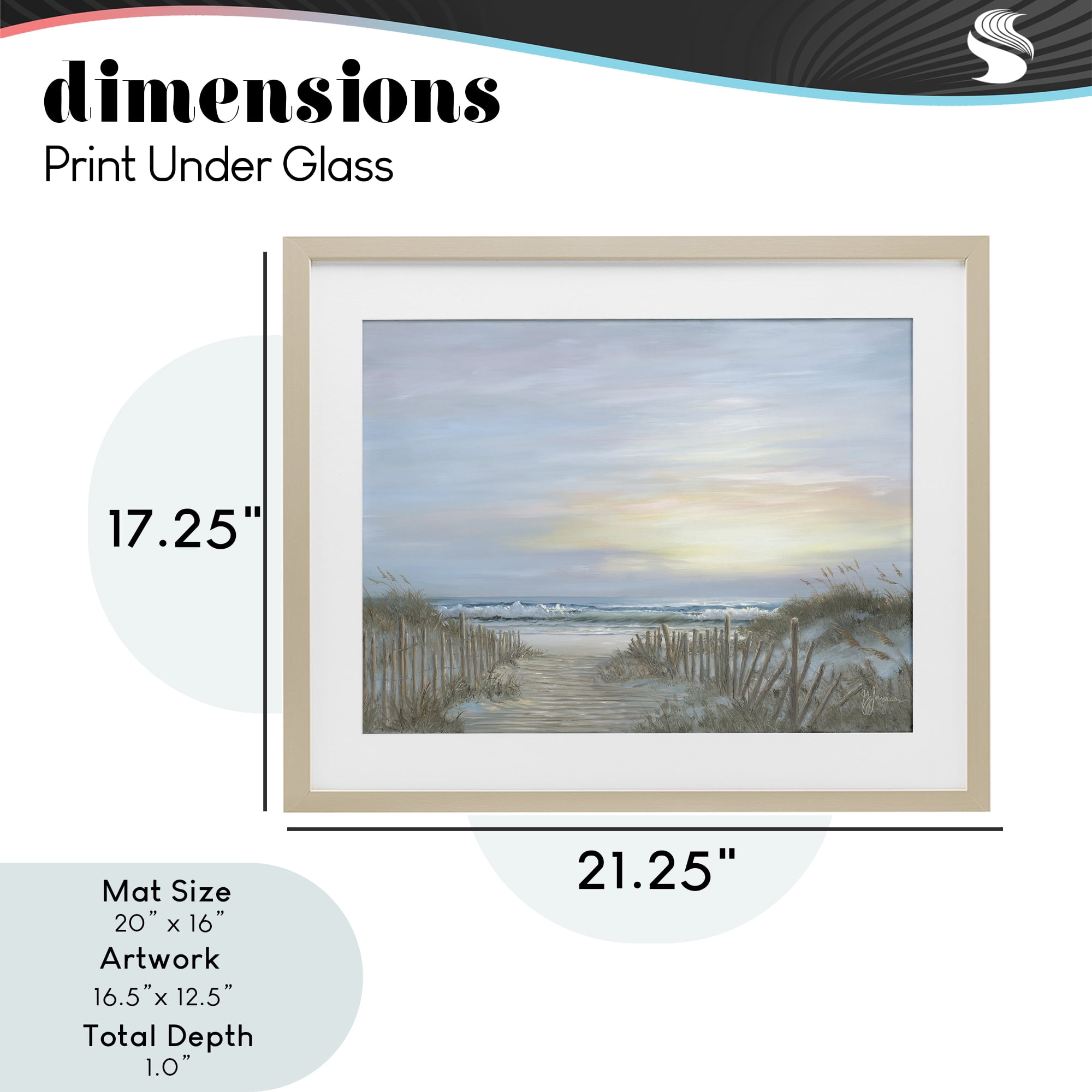 Stupell Industries Serenity Path Sunset Birch Framed Print Under Glass, design by Georgia Janisse