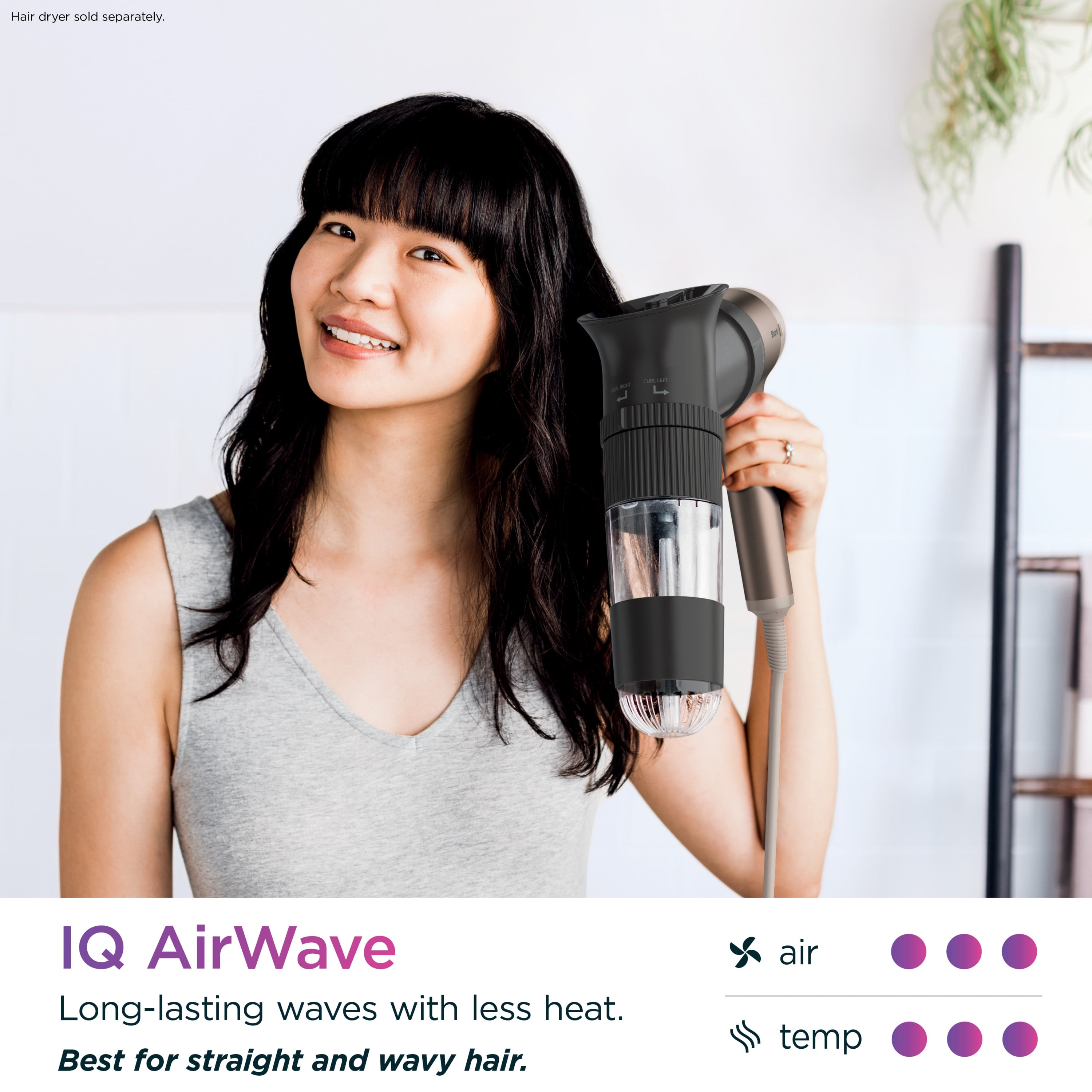 Shark™ IQ AirWave Auto Preset Attachment for HyperAIR Blow Dryers | Styling  Tools | Touchless Hair Waver | For Straight and Wavy Hair | Long-Lasting  Beach Waves| No Extreme Heat | HD100AWA - Walmart.com