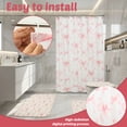 thumbnail image 4 of Dznils Pink Bow Shower Curtain and Rug Sets, 16pc Modern Fabric Bathroom Curtain Sets, 72" x 72", 4 of 11