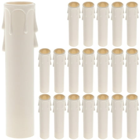 

20Pcs Candle Drips Sleeves Chandelier Socket Cover Plastic Covers Tubes for Chandelier Wall Light