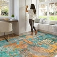 thumbnail image 7 of Moynesa 6'x9' Area Rug for Living Room Modern Abstract Bedroom Rug Machine Washable Low Pile Soft Mat Indoor Stain Resistance Accent Dining Carpet for Dining Room Table Apartment,Rosy, 7 of 7