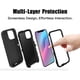 thumbnail image 5 of Entronix Funda Resistente para iPhone 11, Triple Capa, Resistente a Golpes y con Protección contra Caídas, Color Gris, 5 of 6