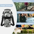 thumbnail image 4 of FOR U DESIGNS Dog Paw Water Bottle Carrier with Strap Cute Water Bottle Sling Bag for Kid Boys 4-6/6-8 Girls Elementary School Water Bottle Pouch with Phone Pocket, Gray, 4 of 7