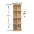 thumbnail image 2 of Estantería Heehee de madera giratoria de 360 grados, 4 niveles, madera de pino, 2 of 9