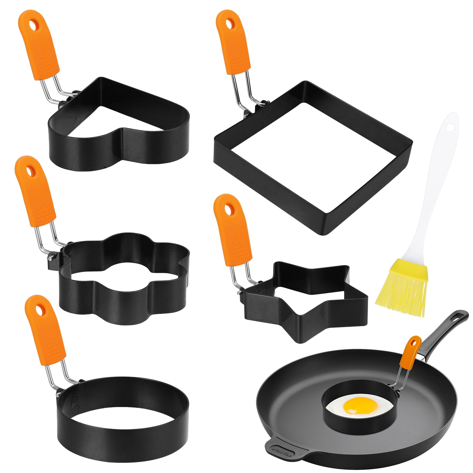 Blackstone 5515 Lot d'anneaux d'omelette et d'oeufs grilles plates (7