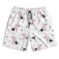 thumbnail image 3 of Uemuo Cute Poodle Dog Pattern Men's Swim Trunks Hawaiian Beach Bathing Suit Swimsuits Beach Quick-Dry Shorts with Pockets-XX-Large, 3 of 9