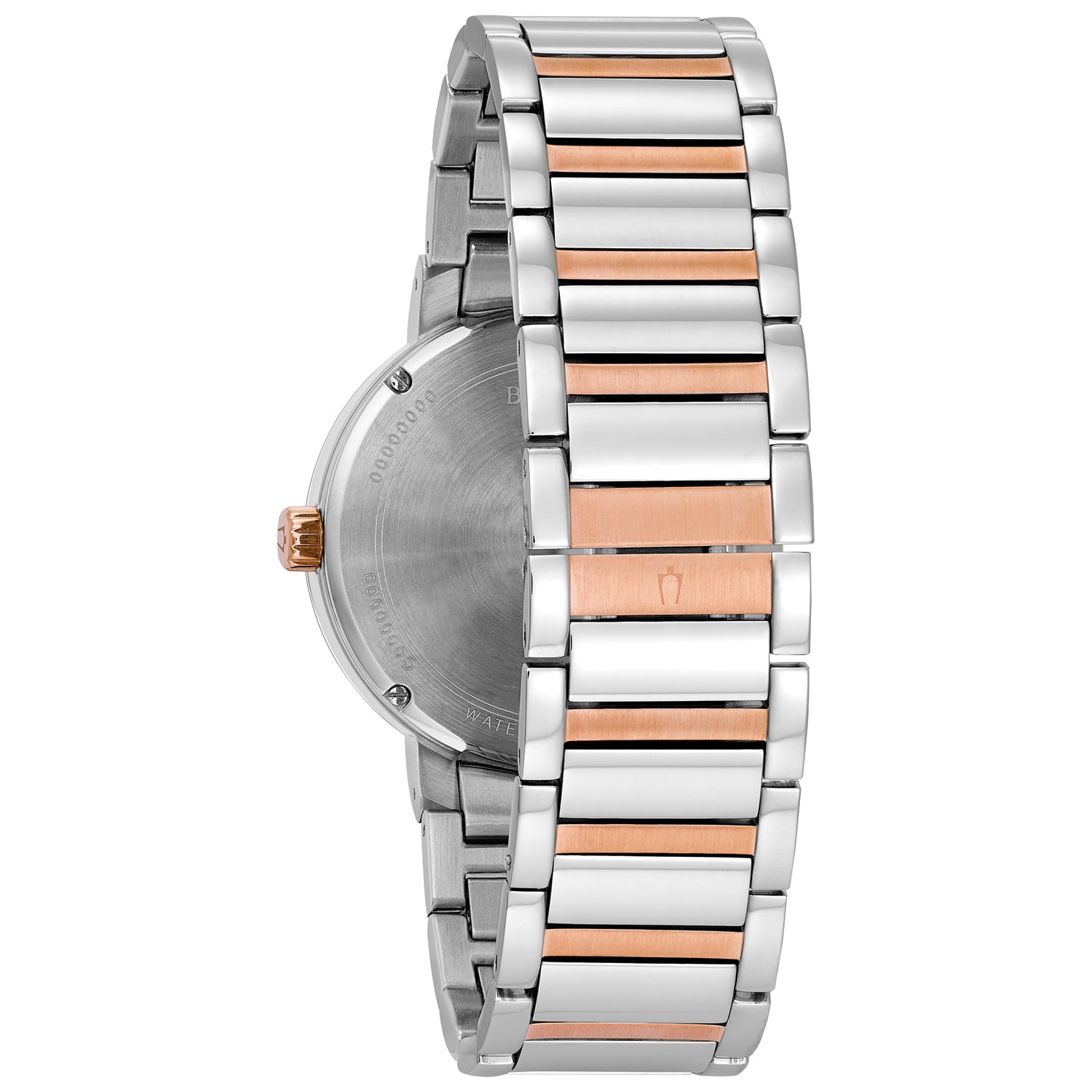 Bulova Men s Diamonds Black Dial Two Tone Bracelet Watch 98D129