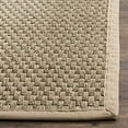 thumbnail image 3 of Safavieh Natural Fiber Collection NF114A Basketweave Natural and Beige Seagrass Square Area Rug (4' Square), 3 of 6