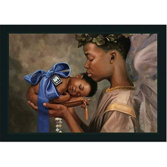 Heaven Sent II | Framed Religious Black Art | 28L X 40W" Inches