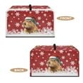 thumbnail image 4 of TSOVTHRID Capybara Christmas Hat Convection Oven Cover, Dust Proof Smart Microwave Oven Protector for Countertop Christmas Decor, Snowflake Red Print Microwave Dust Cover, 18.25"W x 14.5"D x 11"H, S, 4 of 7