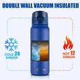 thumbnail image 2 of Oldley Kids Leakproof 20 oz Stainless Steel Water Bottle with Lid, 2 of 6
