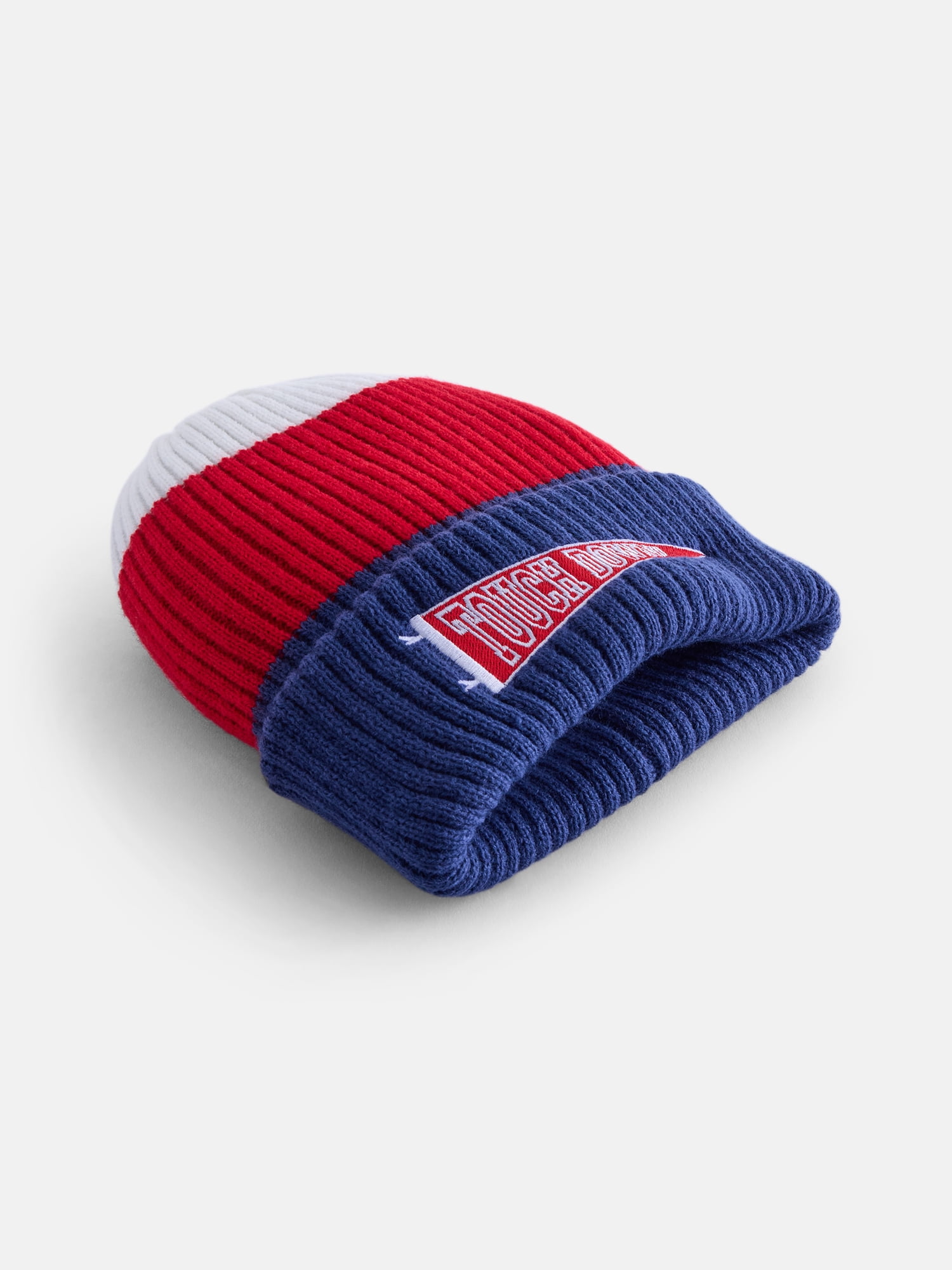 No Boundaries Women's Touchdown Beanie Hat, Red