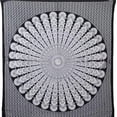 thumbnail image 2 of Bless International Indian Hippie Bohemian Golden Blue Peacock Mandala 88''x 104'' Tapestry, 2 of 3