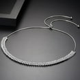 thumbnail image 4 of PAENENPH 14K Gold Natural Crystal Choker Necklace for Women,Dainty Wheat Shape Tennis Chian Pull Adjustable Necklace,Fashion Jewelry Gift for Her, 4 of 7