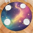 thumbnail image 2 of Colorful Tie Dye Nebula Pattern Round Fitted Tablecloth with Elastic Edge,Dining Table Cover Waterproof,Outdoor Round Tablecloth for Camping,Dining,Indoor and Outdoor, 2 of 7
