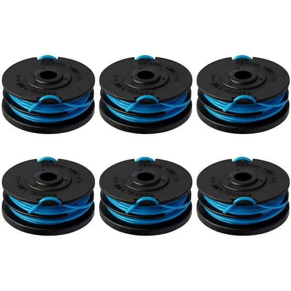 Thten 2900719 Trimmer Spool Line Replacement for Greenworks 20ft 0.065 inch 2101602 2101602A STBA40B210, 2101602, ST40B410, BST4000 Dual line String Trimmers 6 Pack